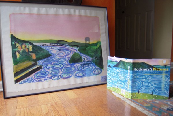 Hockney  inspired painting of the Allegheny River